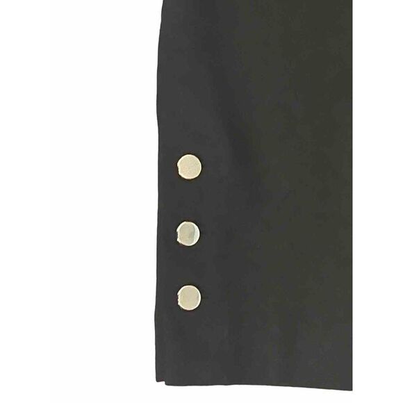 ANN TAYLOR|MID RISE ANKLE BI-STRETCH PANTS BLACK BUTTON DETAIL‎ SIZE 4 - Picture 4 of 6